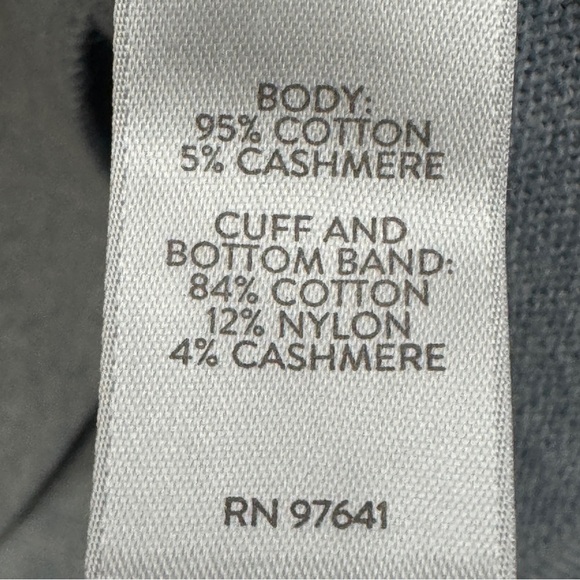 Pure Jill Cotton Cashmere Gray Hoodie Petite XS - Picture 5 of 6